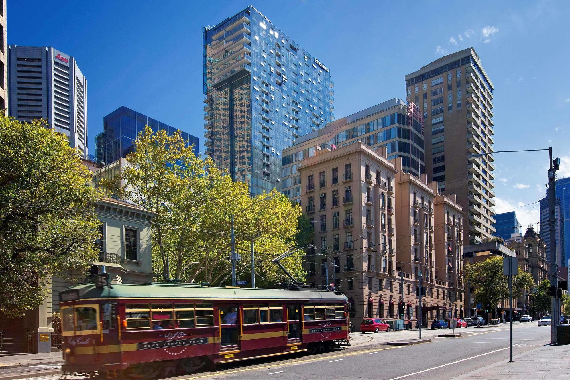 Sheraton Melbourne Hotel Εξωτερικό φωτογραφία The proposed tram interchange at the corner of Collins and King Streets.
